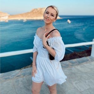 SABO SKIRT - Nyrobi Dress - White - SIZE MEDIUM